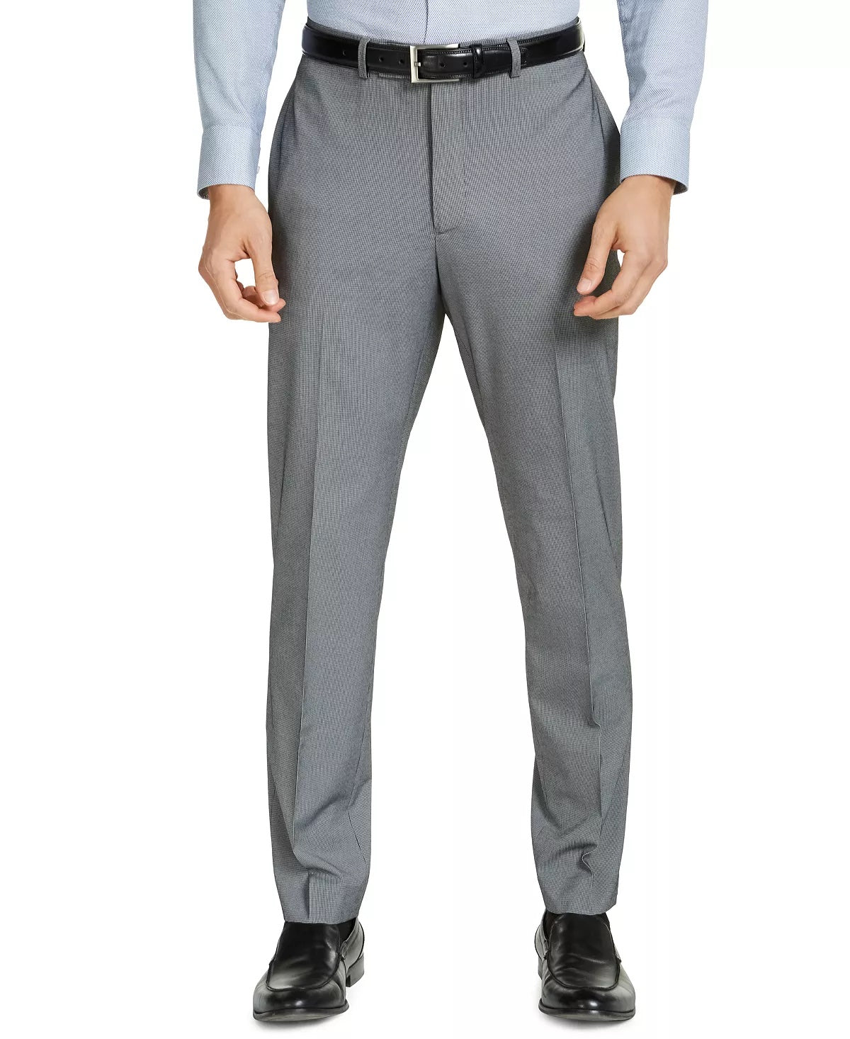 VAN HEUSEN Men's Flex Slim Fit Suit Pant 37 x 30 Black / White Tic Flat Pant