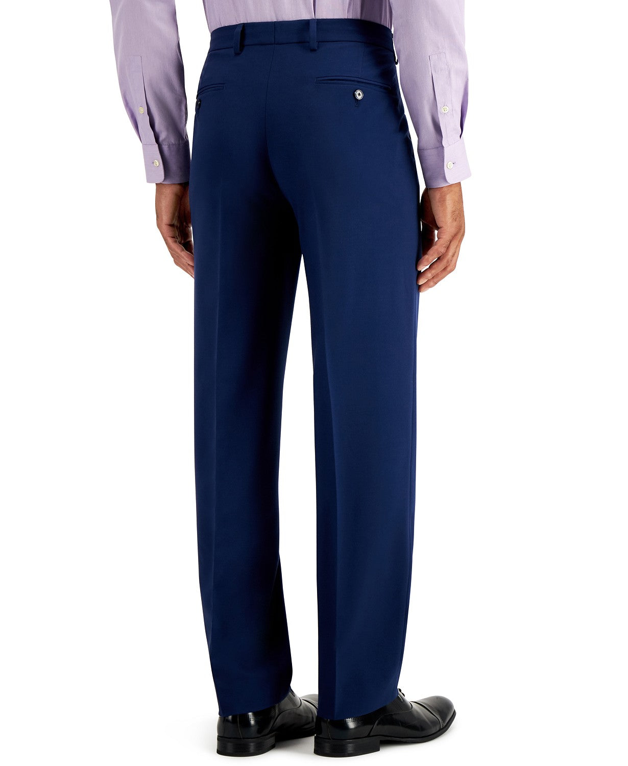 Nautica Men's Modern-Fit Bi-Stretch Suit Pants 38 x 32 Solid Blue Flat Front