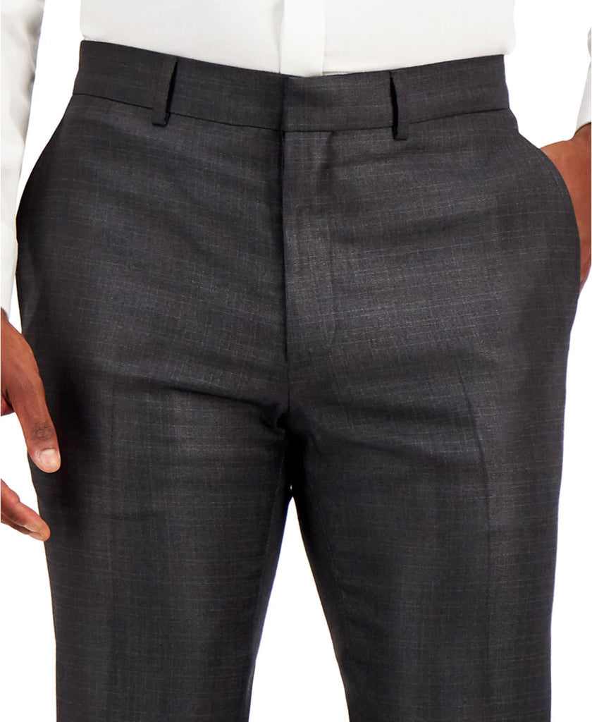 Kenneth Cole Mens Slim Suit Dress Pants 31 x 32 Charcoal Techni-Cole Basketweave