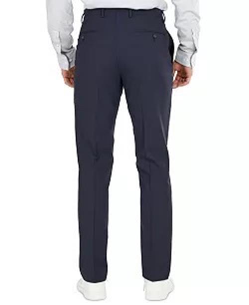 Bar III Men's Slim Fit Wrinkle-Resistant Wool Dress Pants 36 x 34 Navy Blue