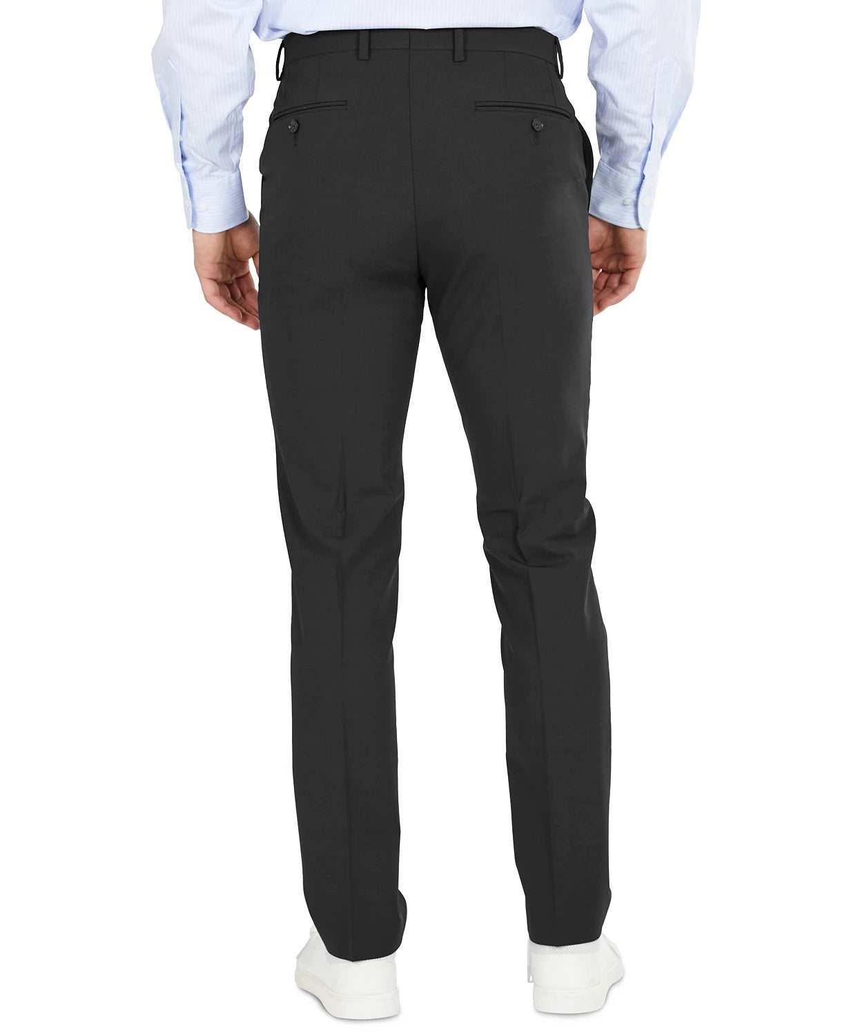 Bar III Men's Dress Pants 30 X 32 Black Skinny Fit Wrinkle-Resistant Wool