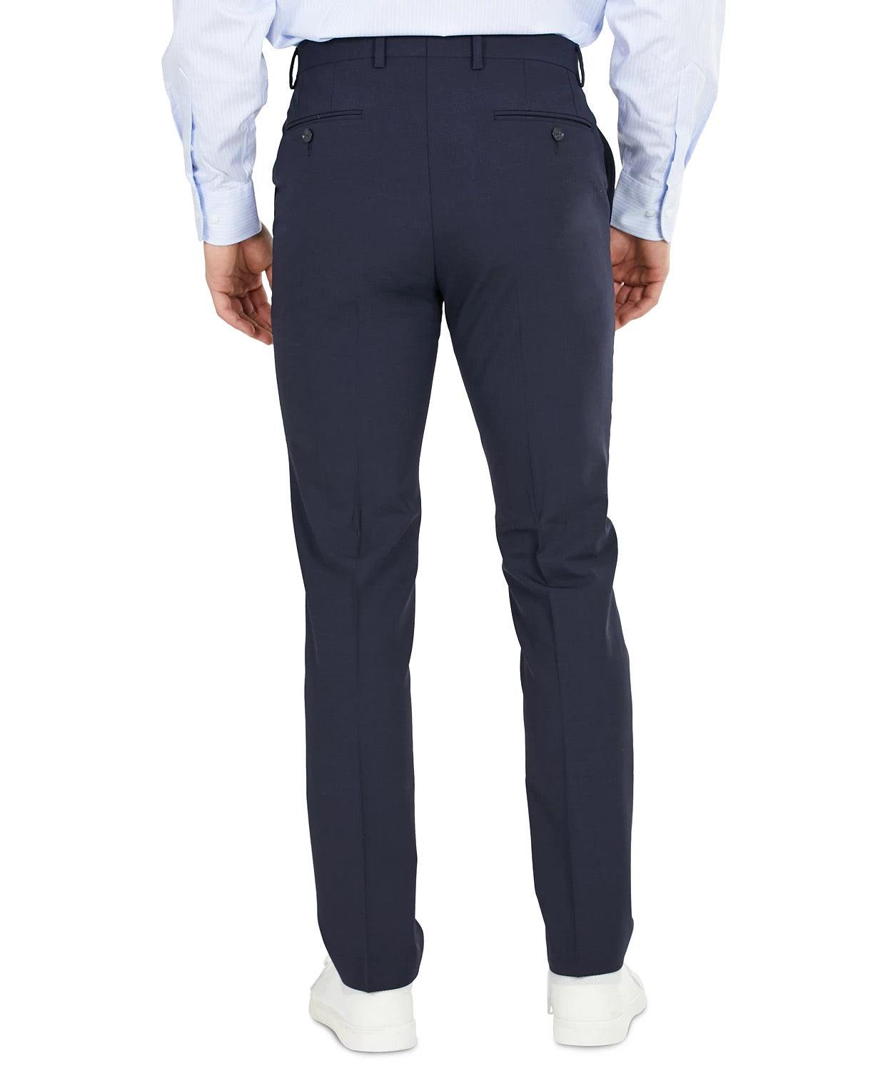 Bar III Men's Dress Pants 40 X 32 Navy Blue Skinny Fit Wrinkle-Resistant Wool - Bristol Apparel Co