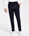 ALFANI Men's Slim-Fit Diamond Grid Tuxedo Pants Navy 34 X 34 Flat Front - Bristol Apparel Co