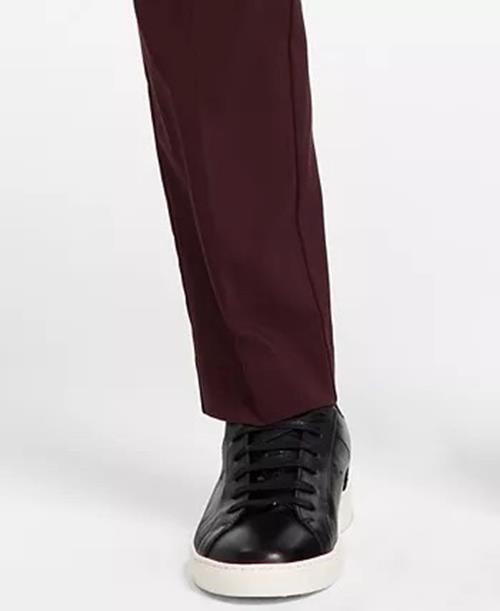 Tommy Hilfiger Mens Pants 32 x 32 Burgundy Modern Fit Comfort Performance