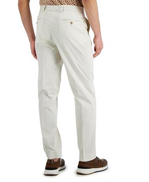 NAUTICA Men's Suit Pants 41 X 34 White Modern-Fit Stretch Cotton