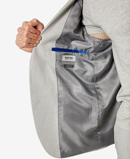 Kenneth Cole Reaction Men's Suit Jacket Only 42S Light Grey Techni-Cole Slim Fit