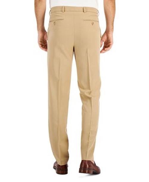 NAUTICA Men's Dress Pants 36 X 32 Camel Slim Performance Stretch Flat Pant