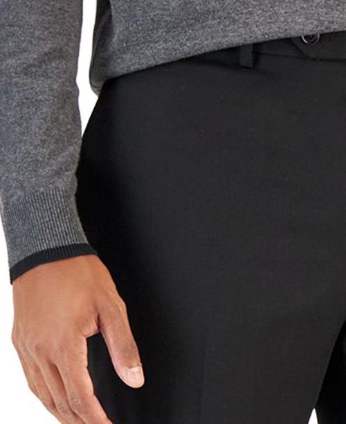 VAN HEUSEN Men's Flex Slim Fit Suit Dress Pants 33 x 33 Black Flat Front
