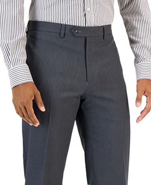 VAN HEUSEN Men's Flex Classic Fit Suit 36S / 29 x 32 Charcoal grey Flat Pant