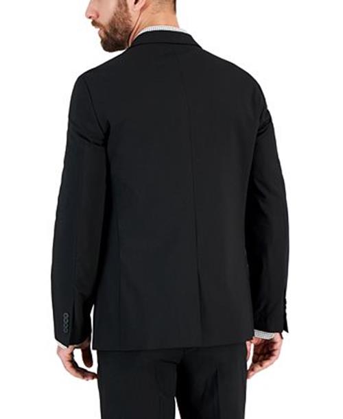 VINCE CAMUTO Men's Suit Jacket 40R Black Slim-Fit Spandex Super-Stretch