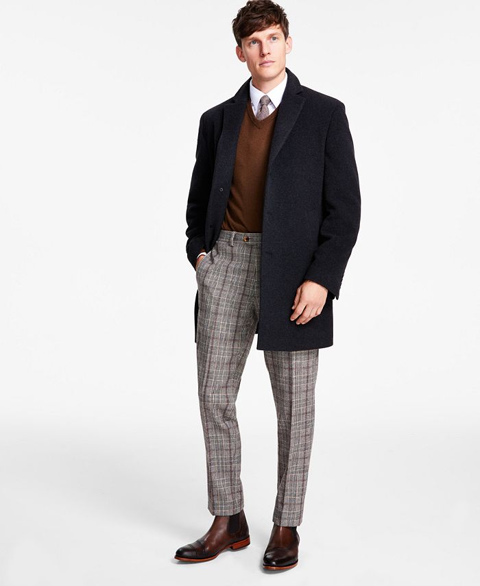 Calvin Klein Men's Prosper X-Fit Slim Coat Overcoat 38S Charcoal Grey
