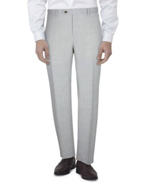 Tallia Mens Slim Fit Grey Tic Mini Check Dress Pants 38 x 34 Wool