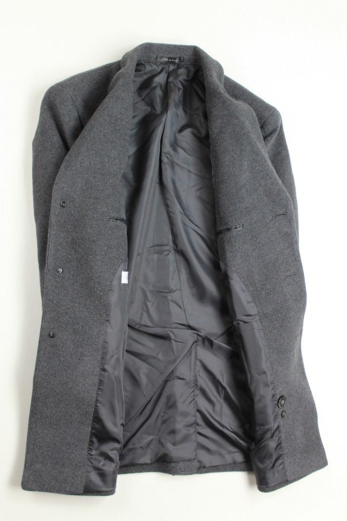 Calvin Klein Men's Prosper X-Fit Slim Overcoat Coat 48L Mid Grey Wool