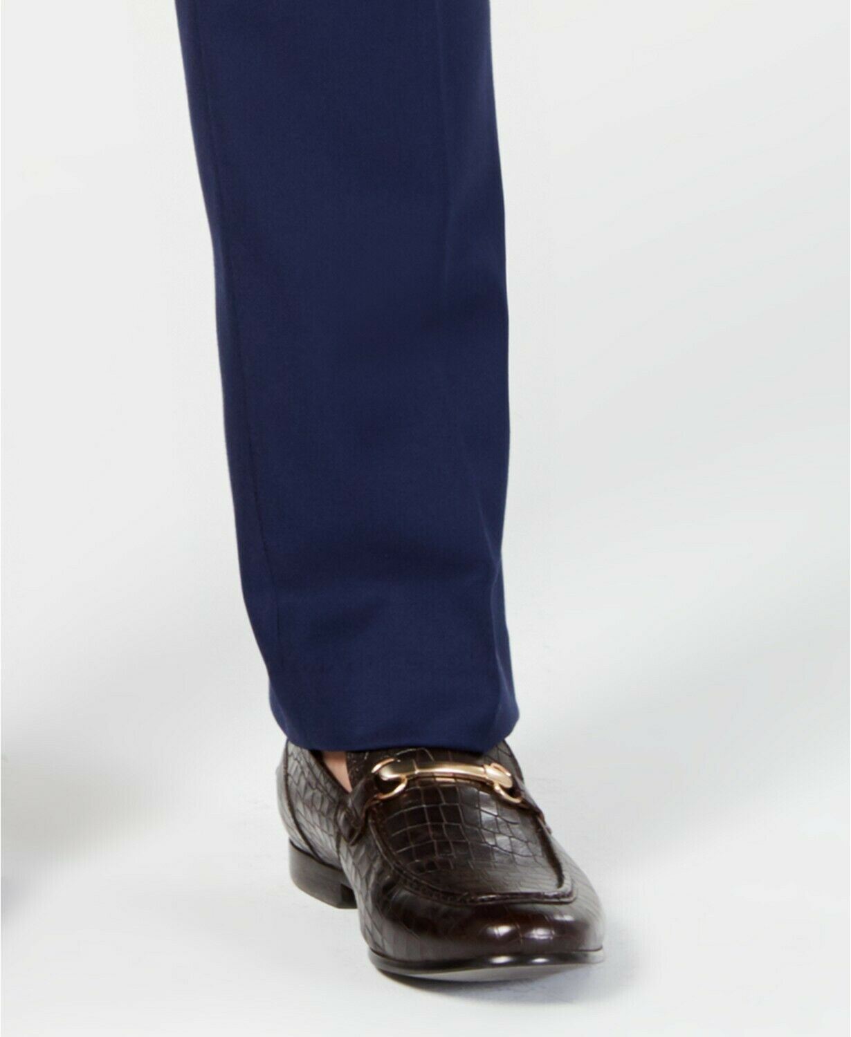 Perry Ellis Men's Portfolio Slim-Fit Stretch Navy Solid Dress Pants 36 x 32