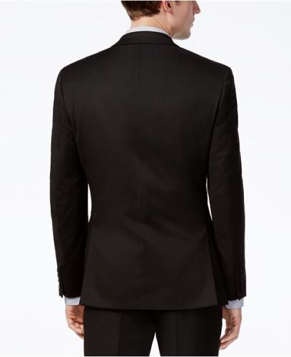 Alfani Mens Stretch Performance Slim-Fit 2 PC Suit 40L  34 x 32 Black Flat Pant