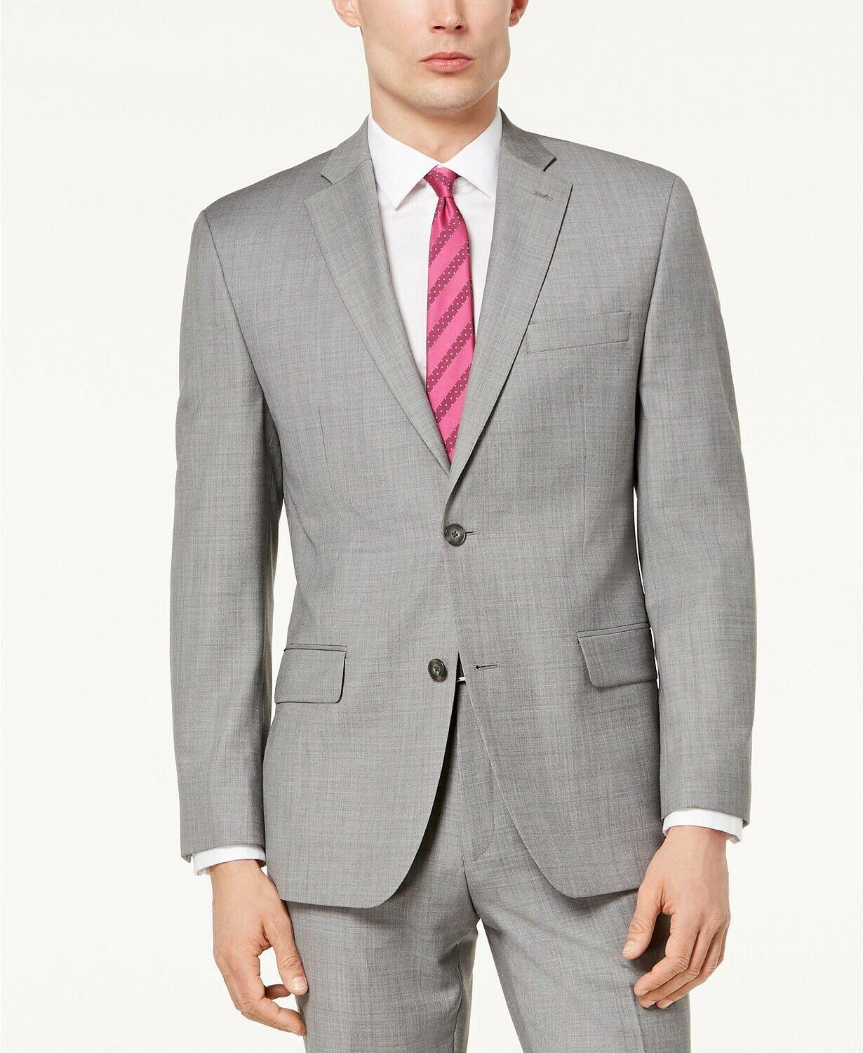 Michael Kors Men's Classic-Fit Airsoft Stretch Grey Suit Jacket 40L Two button - Bristol Apparel Co