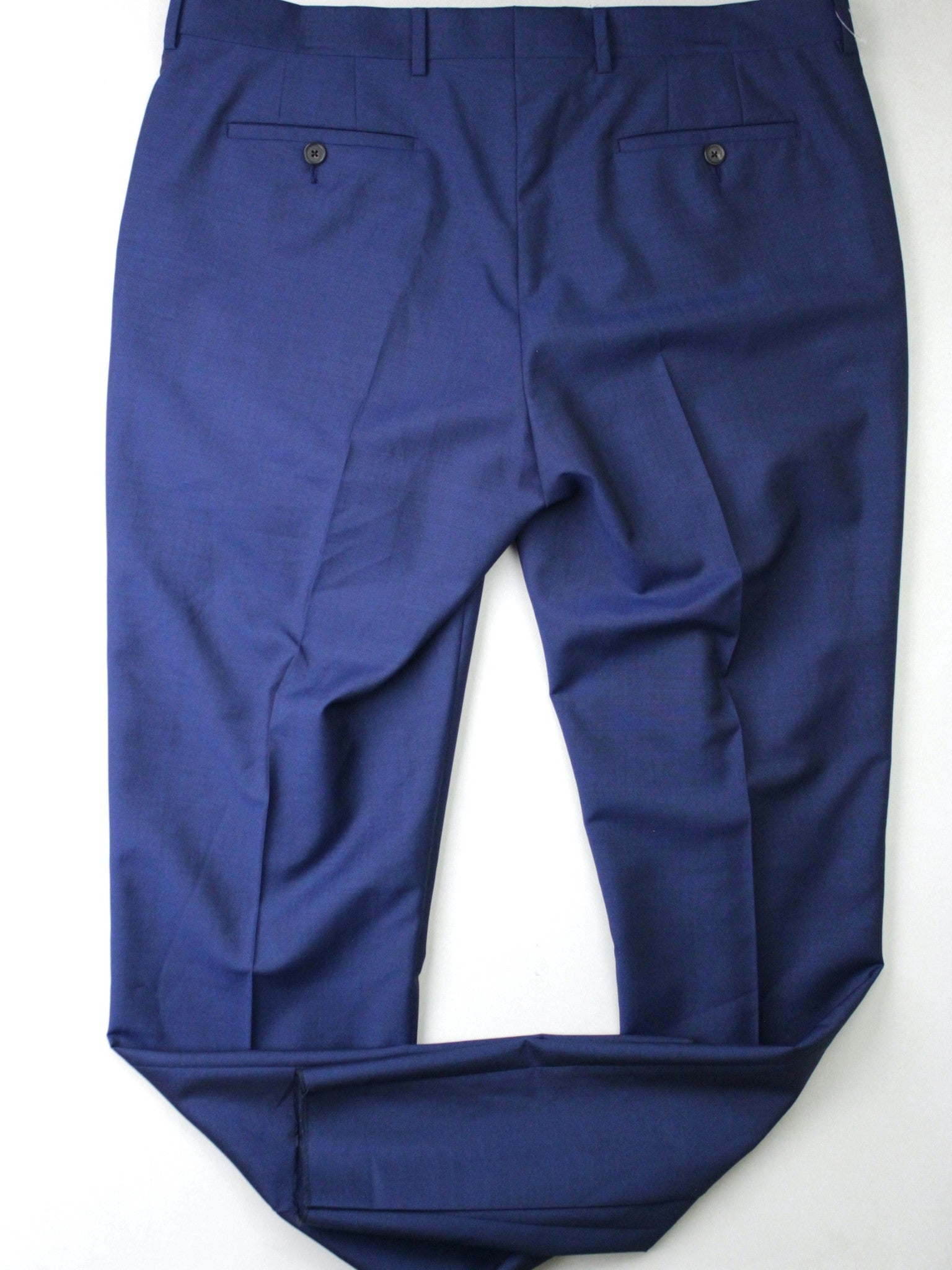 Paul Smith Mens Soho Sharkskin Extra Slim Fit Suit Pants Size 38 Blue