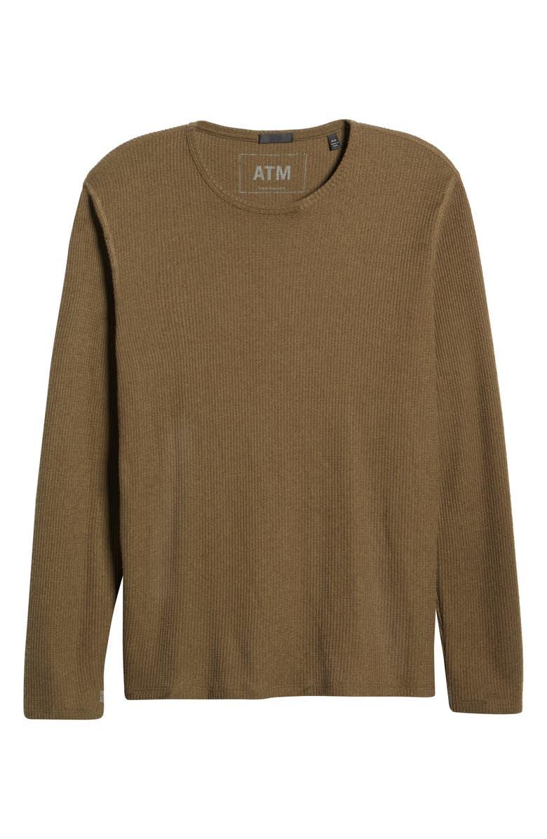 ATM ANTHONY THOMAS MELILLO Thermal Knit T Shirt Small Sable Green - Bristol Apparel Co