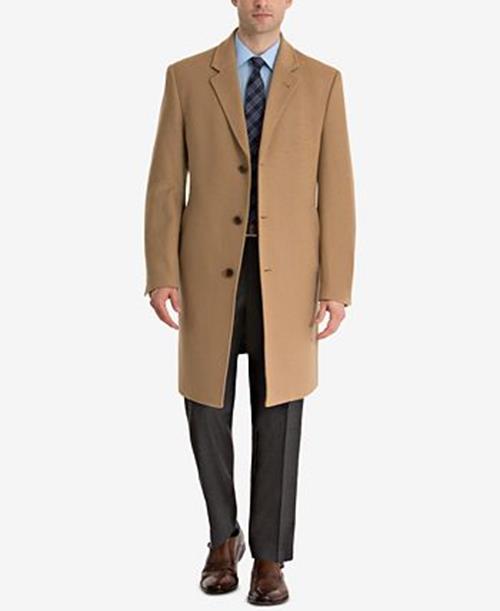Lauren Ralph Lauren Men’s Luther Wool Overcoat 40S Camel Tan Coat