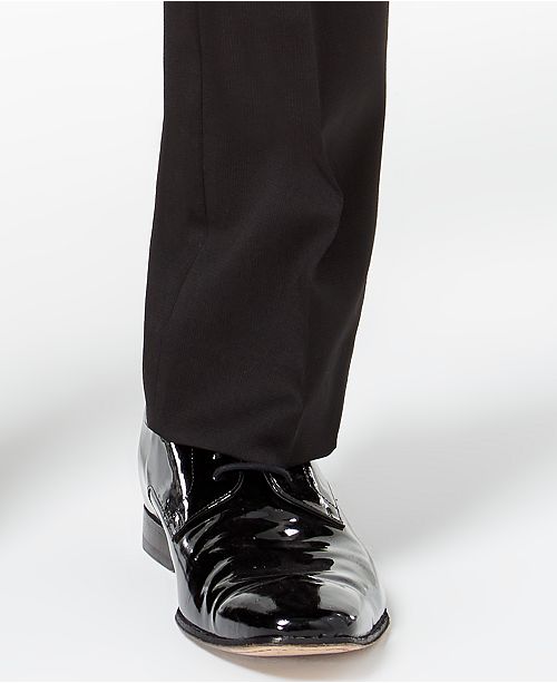Kenneth Cole Mens Tuxedo Suit 36S / 29 x 32 Flex Slim-Fit Black Notch Lapel
