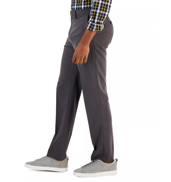 NAUTICA Men's Dress Pants Charcoal 30 x 32 Performance Stretch Modern-Fit