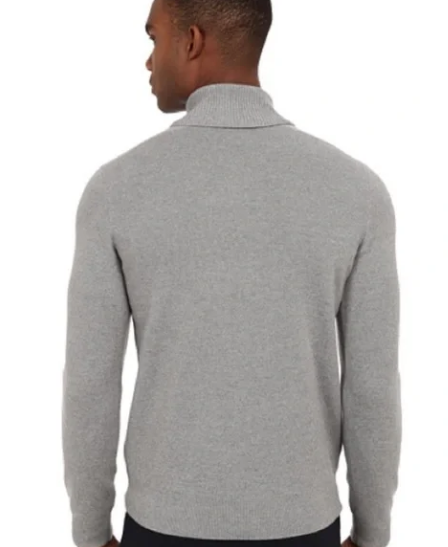 Theory Mens Reece MS Cashwool Shawl Grey Melange Men's Sweater XL