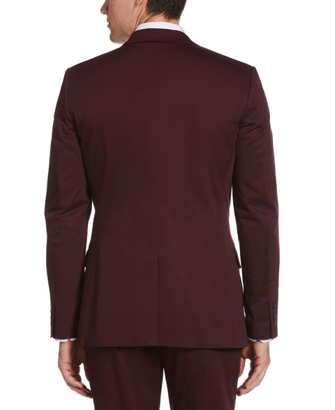 Perry Ellis Very Slim-Fit Micro-Stripe Suit Burgundy 36L JACKET ONLY